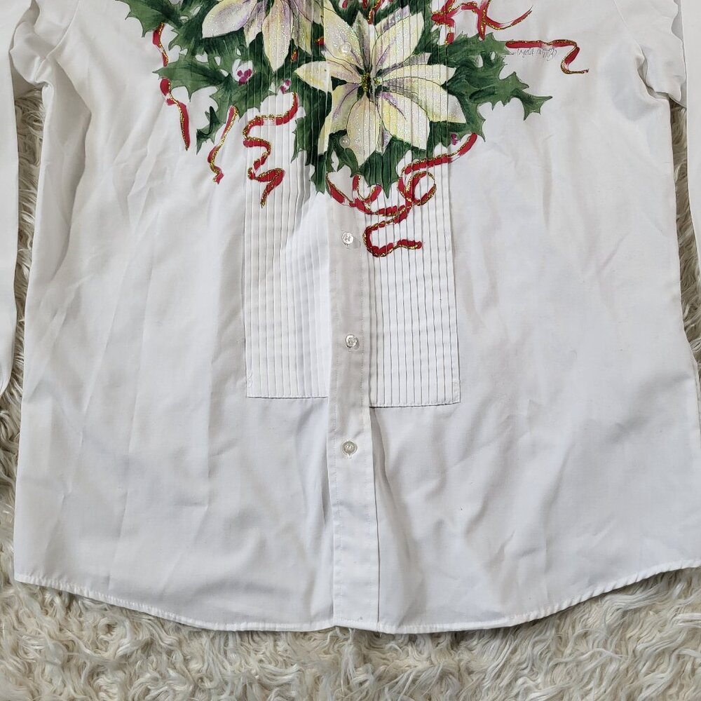 Vintage Broadway Tuxmakers Hand Painted Tuxedo Shirt - Size L / 34-35 - Picture 3 of 14
